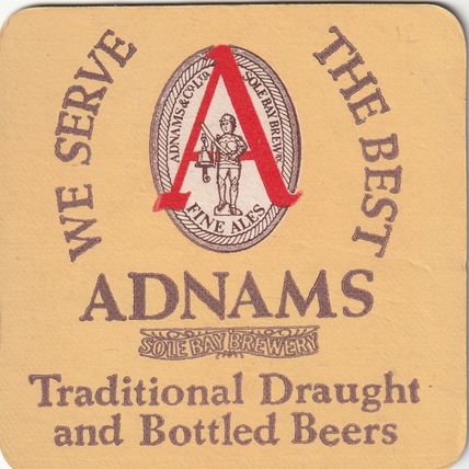 BEER MAT - ADNAMS BREWERY - WE SERVE THE BEST - (Cat No 012) - (1982)
