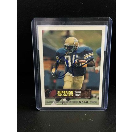 Chris Penn #79 4060 | 1994 Superior Rookies Authentic Signature Football Trading