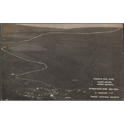 Porlock Hill, Somerset, c.1910s - Vowles RP Postcard