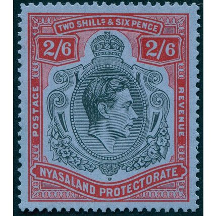Nyasaland 1938 2s 6d black & red on blue SG140 unused