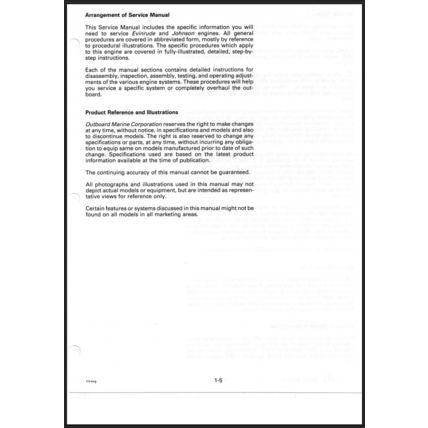 Johnson 90 Thru 115 90° CV Outboard Motor Service Manual 1996 507267 PDF