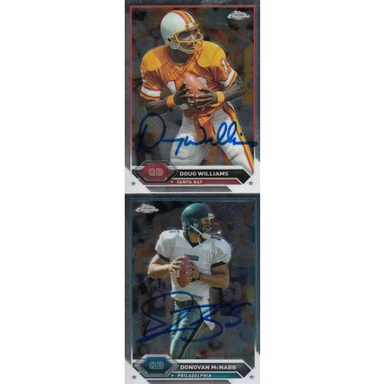 DOUG WILLIAMS & DONOVAN McNABB AUTO 2024 BUCCANEERS & EAGLES HOF SB CHAMPIONS
