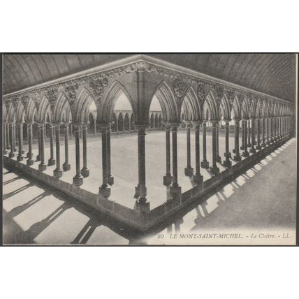 Le Cloître, Le Mont-Saint-Michel, c.1910 - Lévy CPA LL80