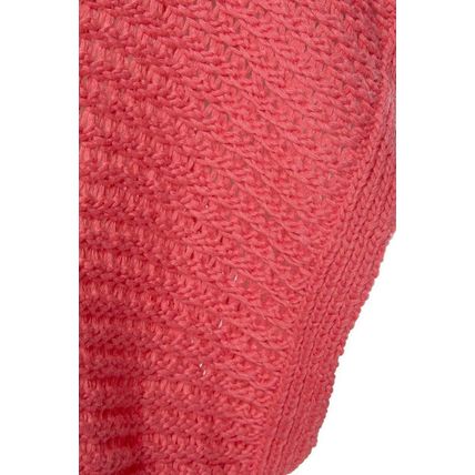 Red Clay Solid Loose Knit Short Dolman Sleeve Sweater