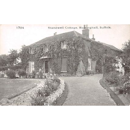Standwell Cottage, Rickinghall, Suffolk : Pawsey printed postcard 1704