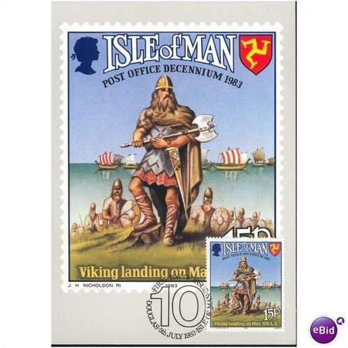 IOM PHQ + FDI 1983 - Post Office Decennium The Vikings