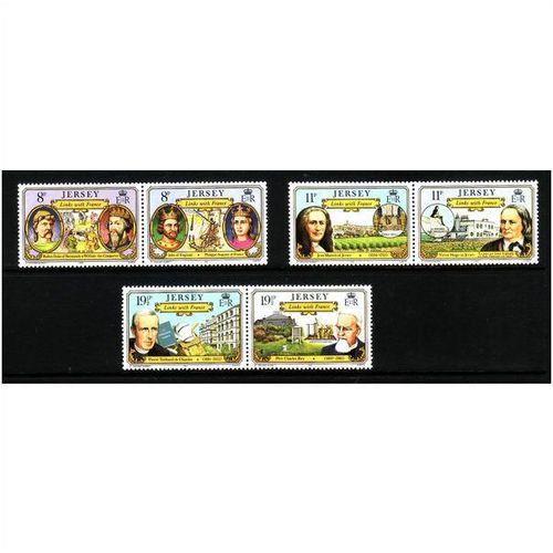 JERSEY 1982 LINKS WITH FRANCE SG 293 / 298 SET 6 VALS U/M MINT