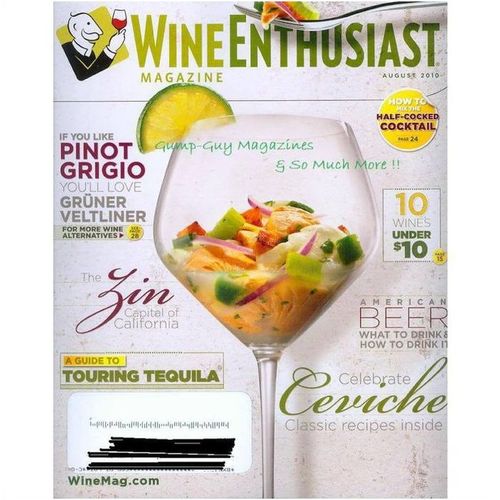 Wine Enthusiast magazine 2010 Pinot Grigio American Beer Tequila Ceviche Recipes