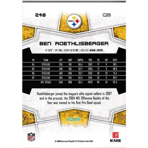 2008 Score - #248 - Ben Roethlisberger