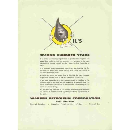 warren petroleum 1959 titusville gas second hundred years vintage ad
