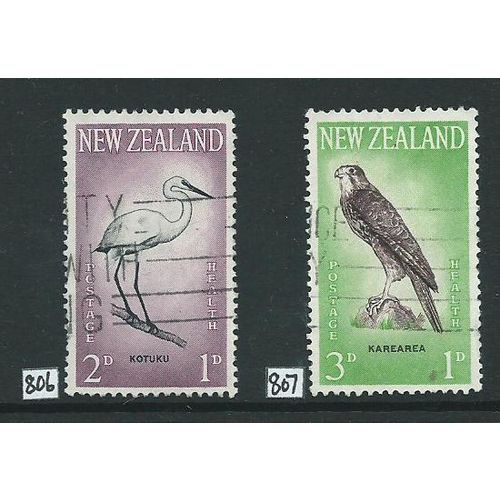 new zealand stamps health birds sg806 sg 806 used set