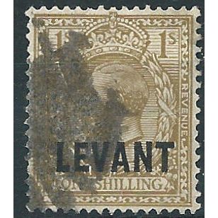 British Levant 1921 L23 1/- Bistre-Brown Good Used.....
