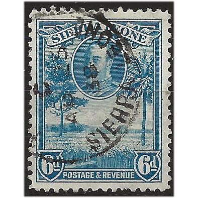 Sierra Leone 1932 SG162 6d Light Blue Fine Used . ..