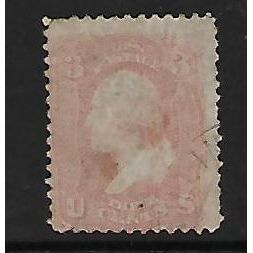 USA 1875 SG 1861 SG 62 3c RED WASHINGTON USED