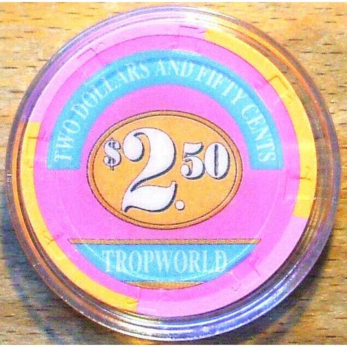 Tropworld $2.50 Casino Chip - Atlantic City, New Jersey - 1988