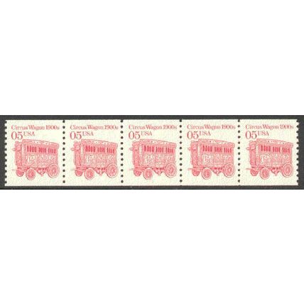 2452a 5c Circus Wagon Fine MNH Dry Gum PNC 1/5 P0830