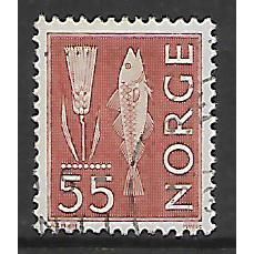 NORWAY 1962 RUNIC DRAWINGS 55 ORE BROWN SG536 FINE USED#2