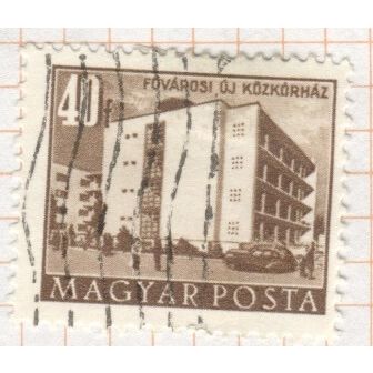 Hungary 1953 - SG1301 - 40fo brown - General Hospital, Fovaros - used 3