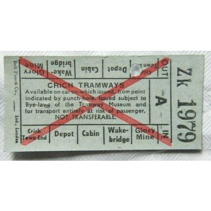 1979 Crich Tramways Museum ticket A centenary electric