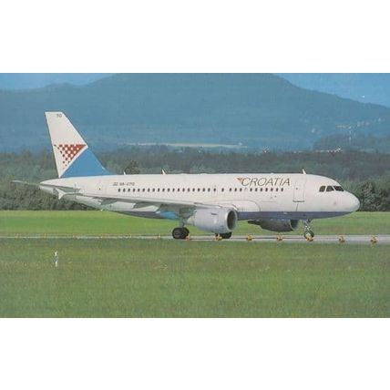 Airbus Industrie A319-112 9a-CTG Plane Croatia Airlines Zurich Airport Postcard