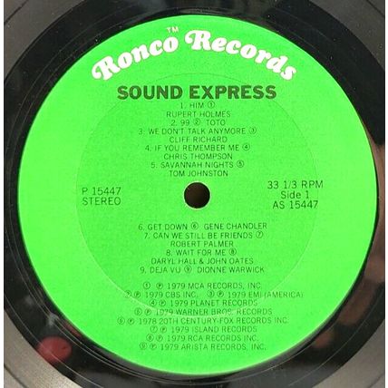 1980 Ronco Presents Sound Express 18 Original Hits LP Vinyl Record Album (P9)