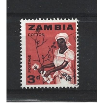 Zambia.SG97 3d Cotton-picking.Fine Used.Sept23