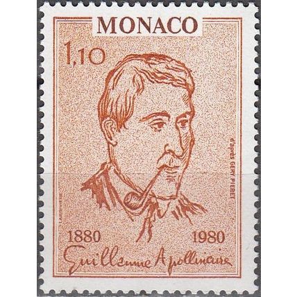 Monaco 1980 Michel 1425 Neuf ** Cote (2008) 1.10 € Guillaume Apollinaire