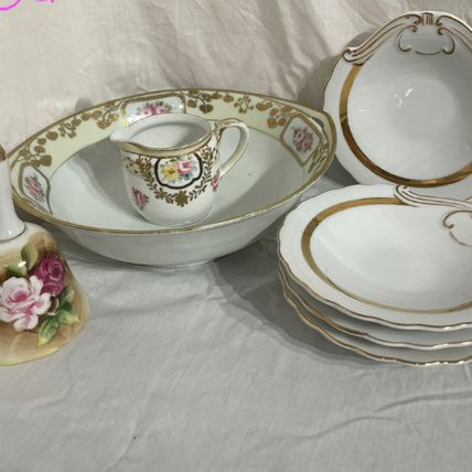 Elegant Dish Set - Perfect -Excellent-Ceramic-White