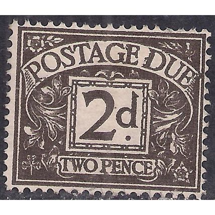 GB 1959 QE2 2d Agate Postage Due used Wmk 179 SG D59 ( 196 )