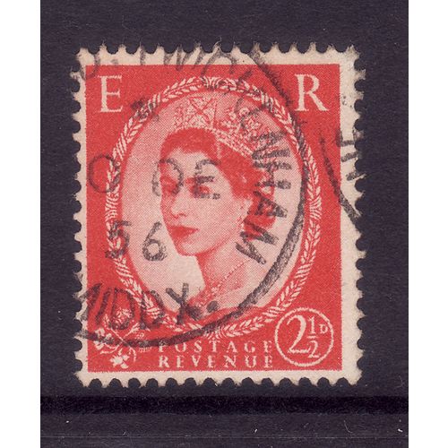 GREAT BRITAIN 1956 SG 554 2 1/2d CARMINE RED FINE USED#5
