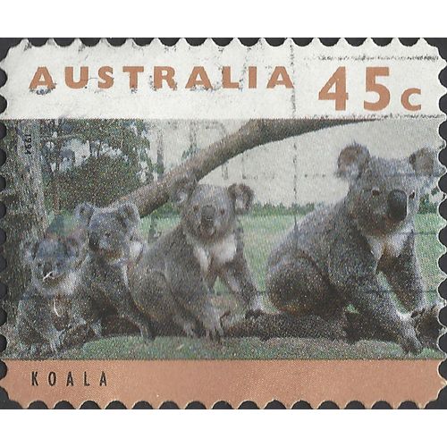 AUSTRALIA, MAMMAL, Koala family, Phascolarctos cinereus, brown 1994, 45c, #3