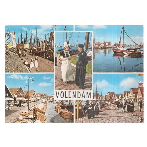 VOLENDAM multiview used vintage postcard =