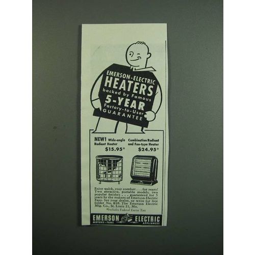 1950 Emerson Electric Heaters Ad