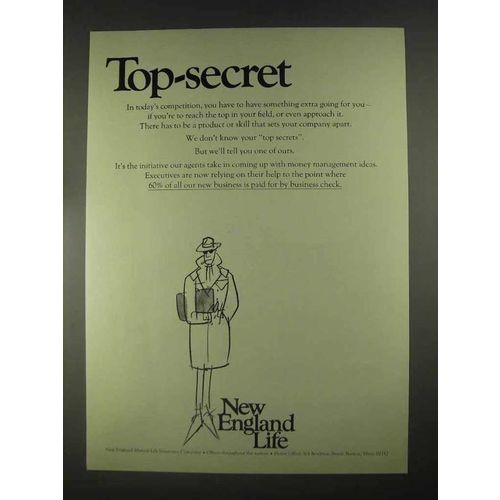 1967 New England Life Ad - Top-Secret