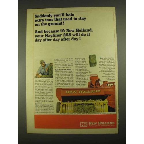 1967 New Holland Hayliner 268 Baler Ad - Extra Tons