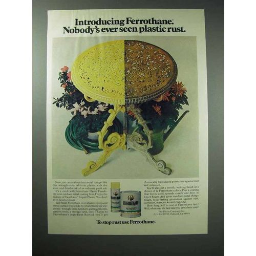 1977 Ferrothane Paint Ad - Nobody's Seen Plastic Rust
