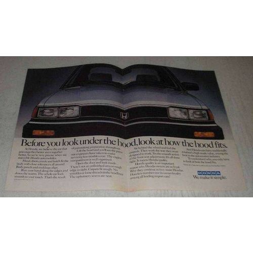 1982 Honda Motors Ad - Before You Look Under the Hood