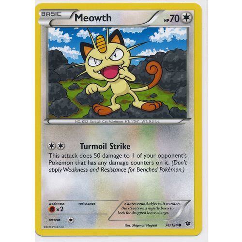 Pokemon XY Fates Collide 74/124 Meowth