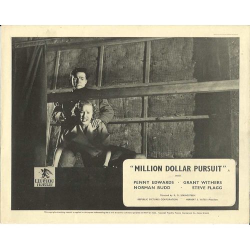 MILLION DOLLAR PURSUIT Penny Edwards, Grant Withers F-O-H Stills (7)