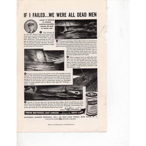 Eveready Batteries vintage magazine Print Ad February 1939