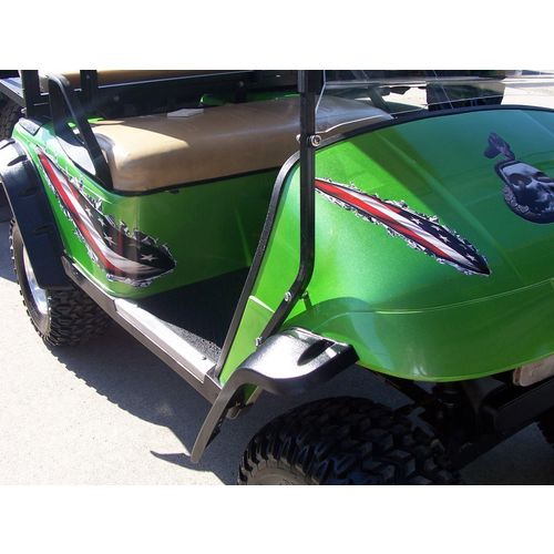 Golf Cart Rip Metal FULL COLOR Graphics Set fit EZGO club Car Yamaha decals