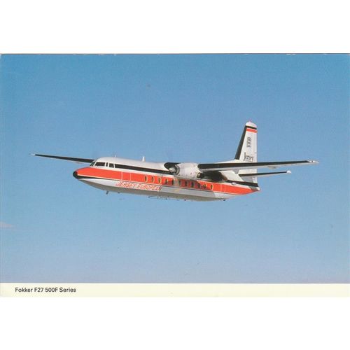 Jersey European Fokker F27 500F Civil Aircraft Postcard (A19983)