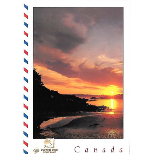 Canada. #PCF-C009V BC Sunset, Canada., Type E, USED 2002, black format