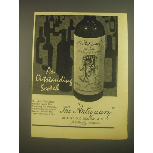 1962 The Antiquary De Luxe Old Scotch Whisky Ad - An outstanding scotch