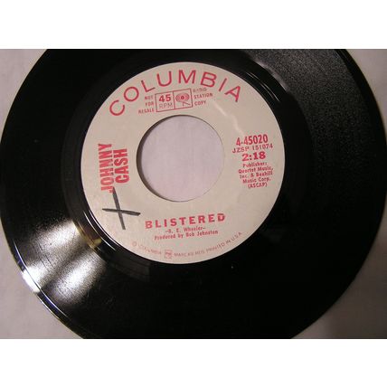 Johnny Cash Promo 45-BLISTERED/SEE RUBY FALL