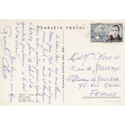 Nerja Bella Rincon Spain Postcard posted VGC
