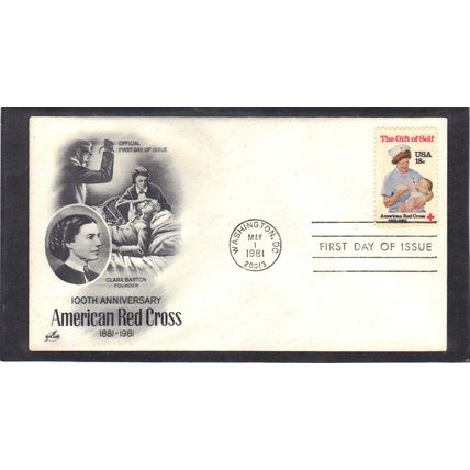 FDC Art Craft 1910 18c Red Cross (Cachet-U/A) CV00284