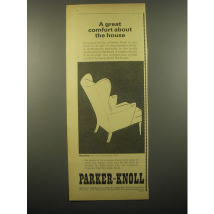 1965 Parker-Knoll Wingfield Chair Ad - A great comfort about the house