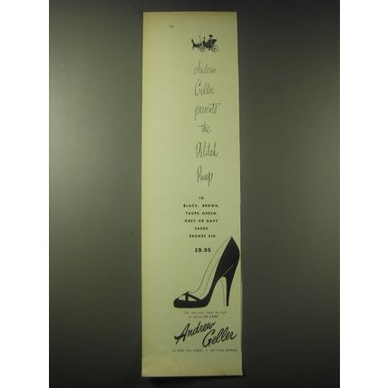 1948 Andrew Geller Delilah Pump Shoes Advertisement