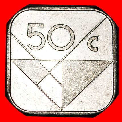 NETHERLANDS (1986-2019): ARUBA ★ 50 CENTS 1990 MINT LUSTRE★LOW START★NO RESERVE!